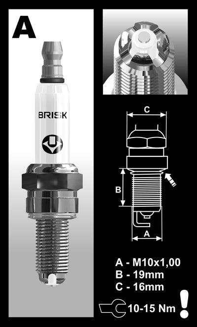 Brisk Premium LGS Racing AOR12LGS Spark Plug – briskracing