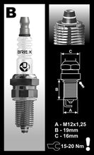 Load image into Gallery viewer, Brisk Premium Multi-Spark Racing BR12ZC Spark Plug