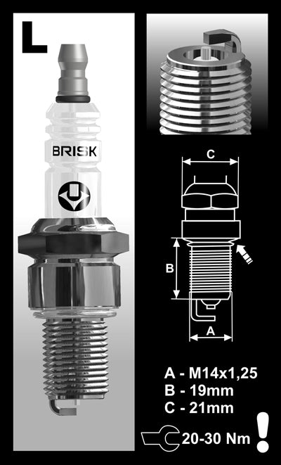 Brisk Silver Racing L11S Spark Plug – briskracing