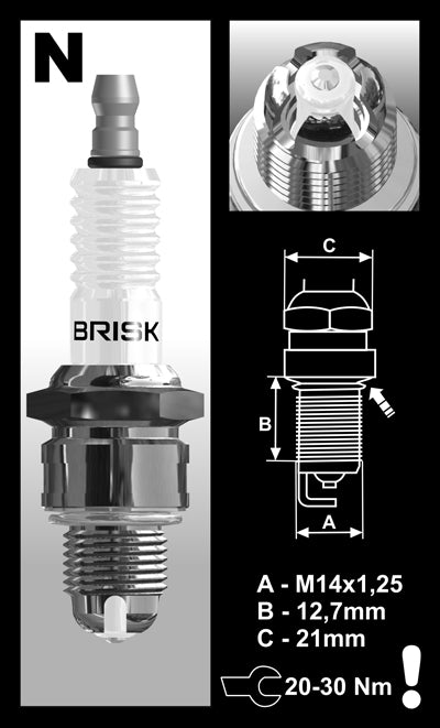 Brisk Premium LGS Racing NOR15LGS Spark Plug Brisk Premium LGS Racing NOR15LGS Spark Plug