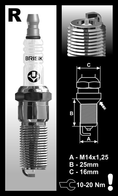 Brisk Silver Racing RR08S Spark Plug