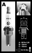 Load image into Gallery viewer, Brisk Premium LGS AOR12LGS-T Spark Plug
