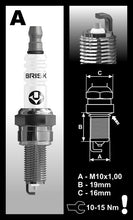 Load image into Gallery viewer, Brisk Silver Racing A12YS Spark Plug
