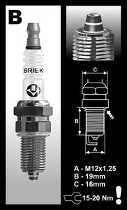 Brisk Premium Multi-Spark Racing BR12ZC Spark Plug