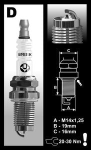 Brisk Iridium Racing DOR08IR Spark Plug