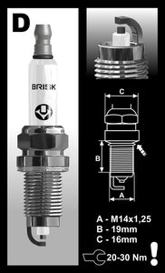 Brisk Silver Racing DOR15YS Spark Plug