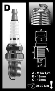 Brisk Silver Racing DR14S Spark Plug