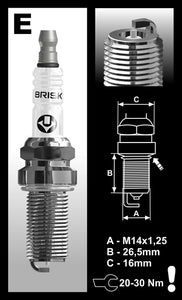 Brisk Silver Racing ER14S Spark Plug