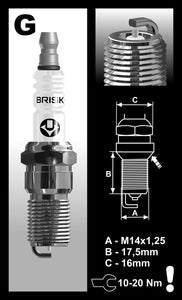 Brisk Silver Racing GR14S Spark Plug