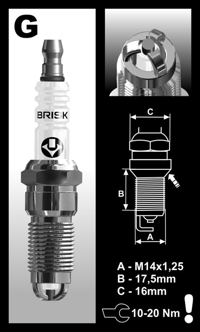 thumbnail image 2 of Brisk DOR12LGS Racing Spark Plug, Multipoint 360° Silver Electrode, For Honda CRF450R 2002-2008 2 of 6