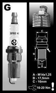 Brisk Silver Racing GR14YS Spark Plug