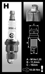 Brisk Silver Racing HR14YS Spark Plug