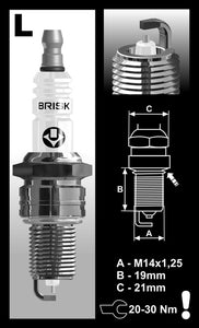 Brisk Silver Racing LR15YS Spark Plug