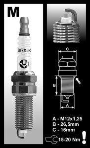 Brisk Silver Racing MR12YS-6 Spark Plug