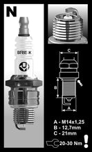 Load image into Gallery viewer, Brisk Silver Racing NR14S Spark Plug
