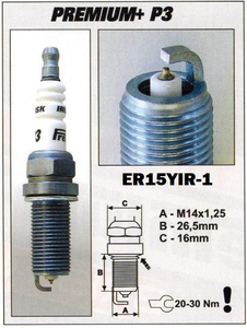 Brisk Iridium Performance P3 ER15YIR-1 Spark Plug