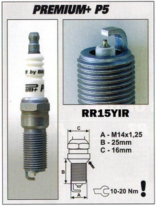 Brisk Iridium Performance P5 RR15YIR Spark Plug