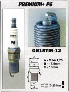 Brisk Iridium Performance P6 GR15YIR Spark Plug