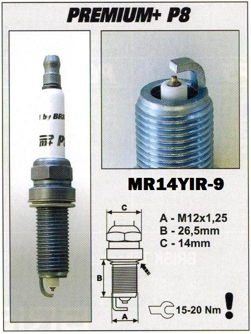 Brisk Iridium Performance P8 MR14YIR-9