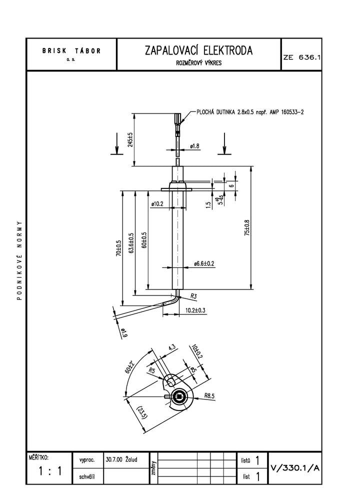 Igniter / Ionization Detector ZE 636.1